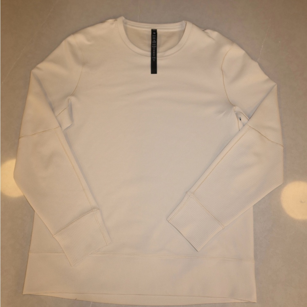 Lululemon Natural Ivory shift stitch crew